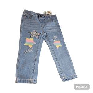 NWT Vigoss Kids Size 2T Light Blue Star Jeans
